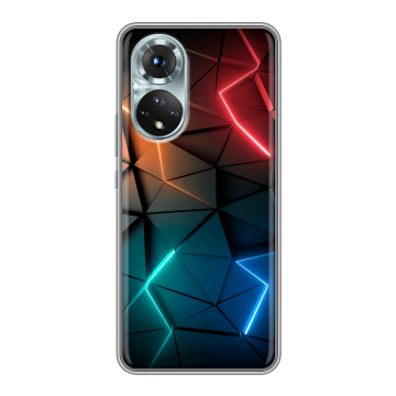 Силиконовый чехол на Huawei Honor 50 с принтом Абстракция неон Силиконовый чехол на Huawei Honor 50 с принтом Абстракция неон