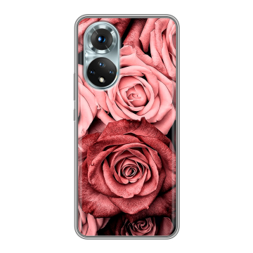 Силиконовый чехол на Huawei Honor 50 с принтом Цветы розы Силиконовый чехол на Huawei Honor 50 с принтом Цветы розы
