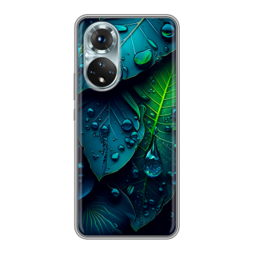 Силиконовый чехол на Huawei Honor 50 с принтом Листья Силиконовый чехол на Huawei Honor 50 с принтом Листья