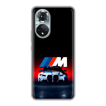 Силиконовый чехол на Huawei Honor 50 с принтом БМВ BMW Силиконовый чехол на Huawei Honor 50 с принтом БМВ BMW