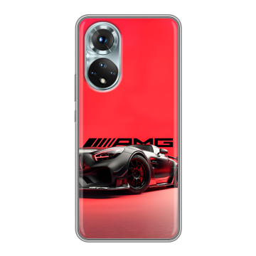 Силиконовый чехол на Huawei Honor 50 с принтом Мерседес Mercedes AMG Силиконовый чехол на Huawei Honor 50 с принтом Мерседес Mercedes AMG