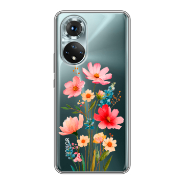 Силиконовый чехол на Huawei Honor 50 с принтом Цветы Силиконовый чехол на Huawei Honor 50 с принтом Цветы