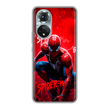 Силиконовый чехол на Huawei Honor 50 с принтом Spiderman Человек паук Силиконовый чехол на Huawei Honor 50 с принтом Spiderman Человек паук