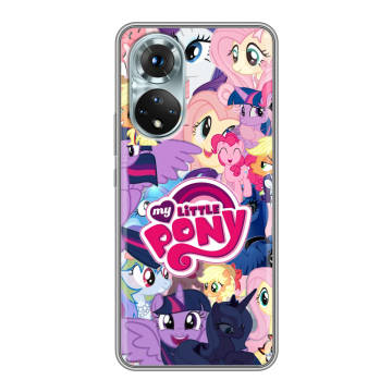 Силиконовый чехол на Huawei Honor 50 с принтом My little pony Дружба чудо