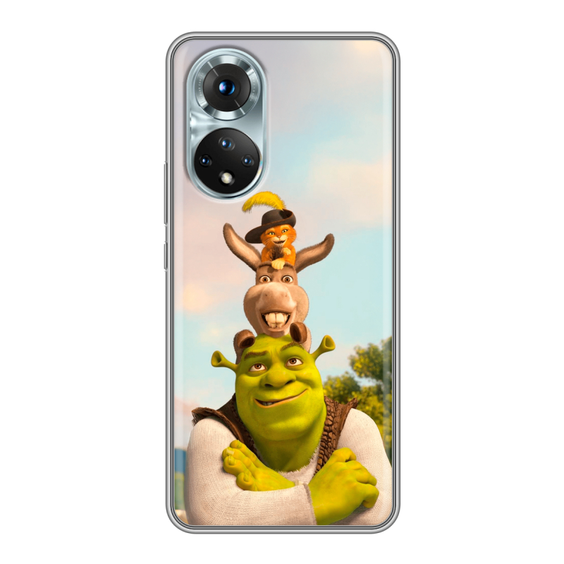 Силиконовый противоударный чехол на Huawei Honor 50 с принтом Шрек Shrek Силиконовый противоударный чехол на Huawei Honor 50 с принтом Шрек Shrek