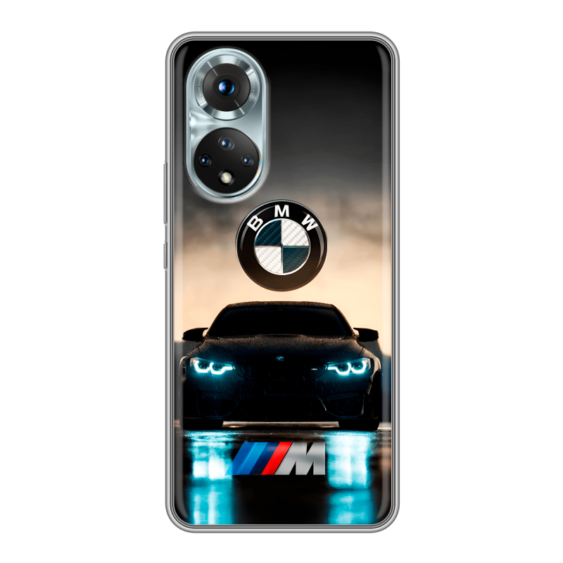 Силиконовый противоударный чехол на Huawei Honor 50 с принтом БМВ BMW Силиконовый противоударный чехол на Huawei Honor 50 с принтом БМВ BMW