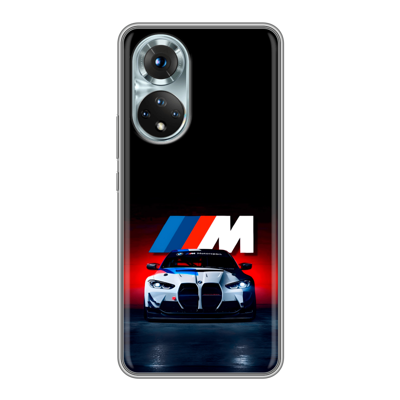 Силиконовый чехол на Huawei Honor 50 с принтом БМВ BMW Силиконовый чехол на Huawei Honor 50 с принтом БМВ BMW