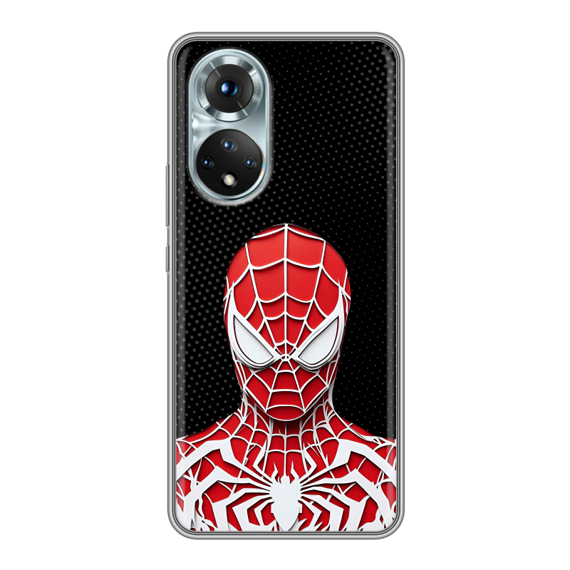 Силиконовый противоударный чехол на Huawei Honor 50 с принтом человек паук spiderman Силиконовый противоударный чехол на Huawei Honor 50 с принтом человек паук spiderman