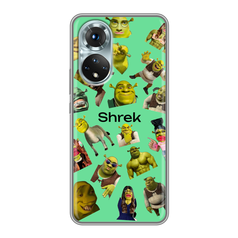 Силиконовый противоударный чехол на Huawei Honor 50 с принтом Шрек Shrek Силиконовый противоударный чехол на Huawei Honor 50 с принтом Шрек Shrek