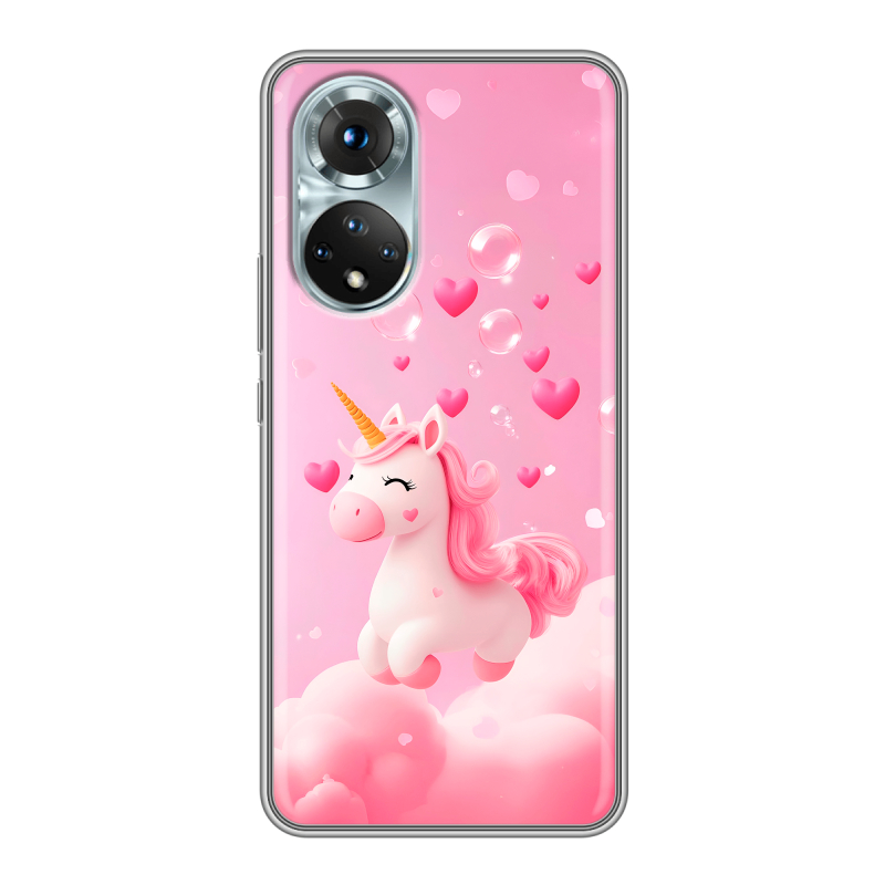 Силиконовый чехол на Huawei Honor 50 с принтом Единорог Силиконовый чехол на Huawei Honor 50 с принтом Единорог