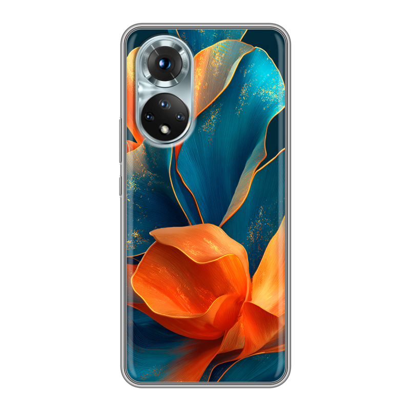 Силиконовый чехол на Huawei Honor 50 с принтом Цветы Силиконовый чехол на Huawei Honor 50 с принтом Цветы