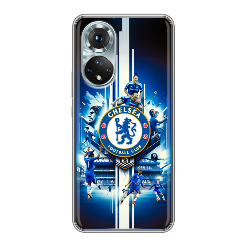 Силиконовый противоударный чехол на Huawei Honor 50 с принтом Chelsea Челси Силиконовый противоударный чехол на Huawei Honor 50 с принтом Chelsea Челси
