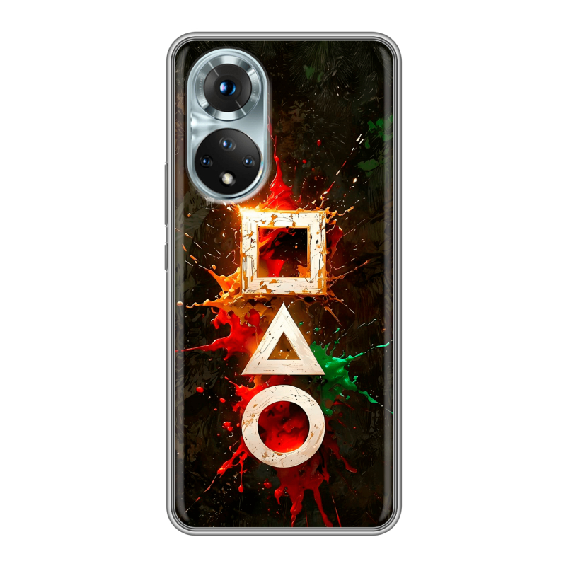 Силиконовый противоударный чехол на Huawei Honor 50 с принтом Squid Game Игра кальмара Силиконовый противоударный чехол на Huawei Honor 50 с принтом Squid Game Игра кальмара