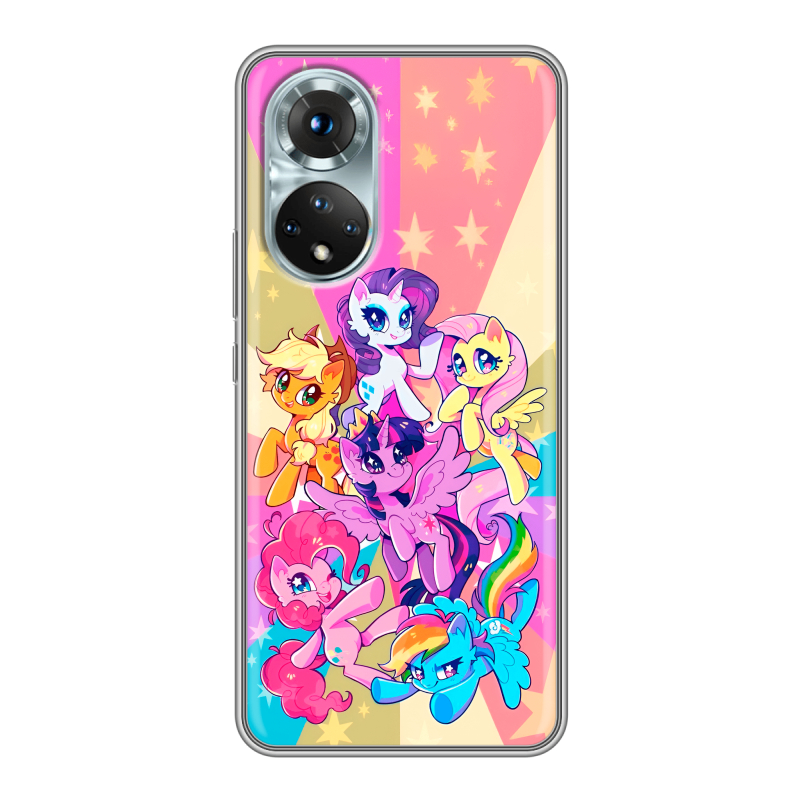 Силиконовый чехол на Huawei Honor 50 с принтом My little pony Дружба чудо Силиконовый чехол на Huawei Honor 50 с принтом My little pony Дружба чудо