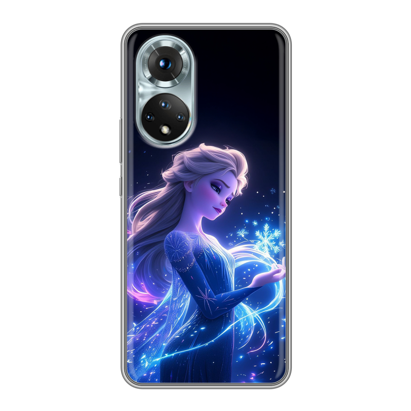 Силиконовый противоударный чехол на Huawei Honor 50 с принтом Холодное сердце Frozen Силиконовый противоударный чехол на Huawei Honor 50 с принтом Холодное сердце Frozen