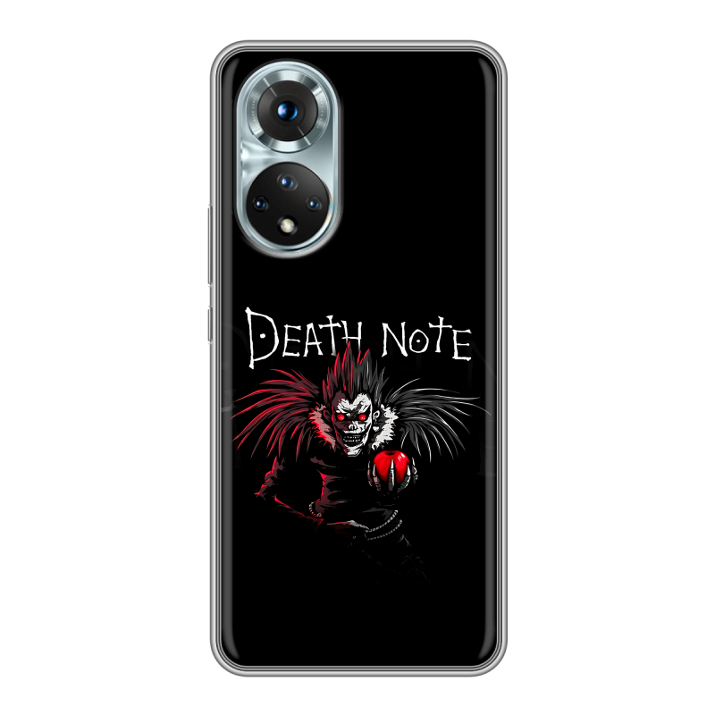 Силиконовый противоударный чехол на Huawei Honor 50 с принтом Death note Тетрадь смерти Силиконовый противоударный чехол на Huawei Honor 50 с принтом Death note Тетрадь смерти