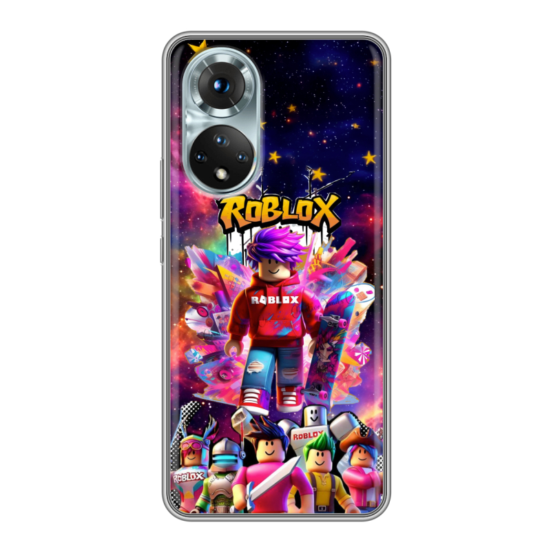 Силиконовый противоударный чехол на Huawei Honor 50 с принтом Roblox Роблокс Силиконовый противоударный чехол на Huawei Honor 50 с принтом Roblox Роблокс