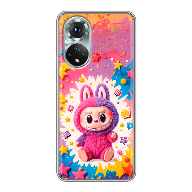 Силиконовый противоударный чехол на Huawei Honor 50 с принтом Labubu Лабубу Силиконовый противоударный чехол на Huawei Honor 50 с принтом Labubu Лабубу