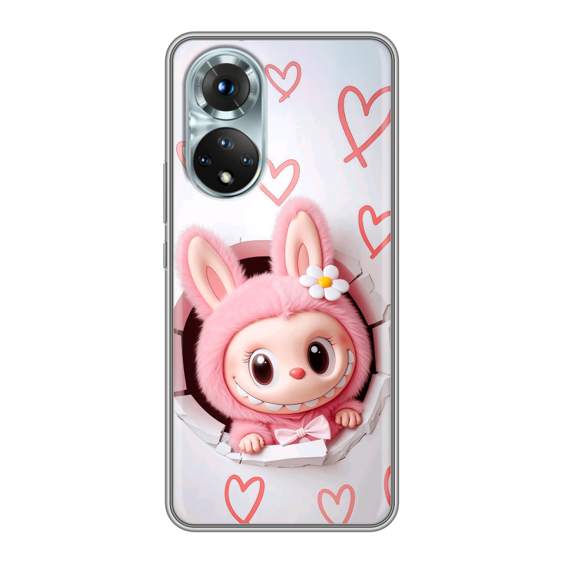 Силиконовый противоударный чехол на Huawei Honor 50 с принтом Labubu Лабубу Силиконовый противоударный чехол на Huawei Honor 50 с принтом Labubu Лабубу
