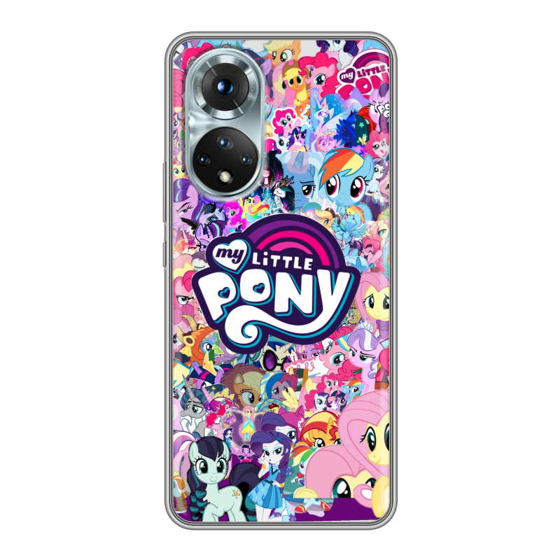 Силиконовый противоударный чехол на Huawei Honor 50 с принтом My little pony Дружба чудо Силиконовый противоударный чехол на Huawei Honor 50 с принтом My little pony Дружба чудо