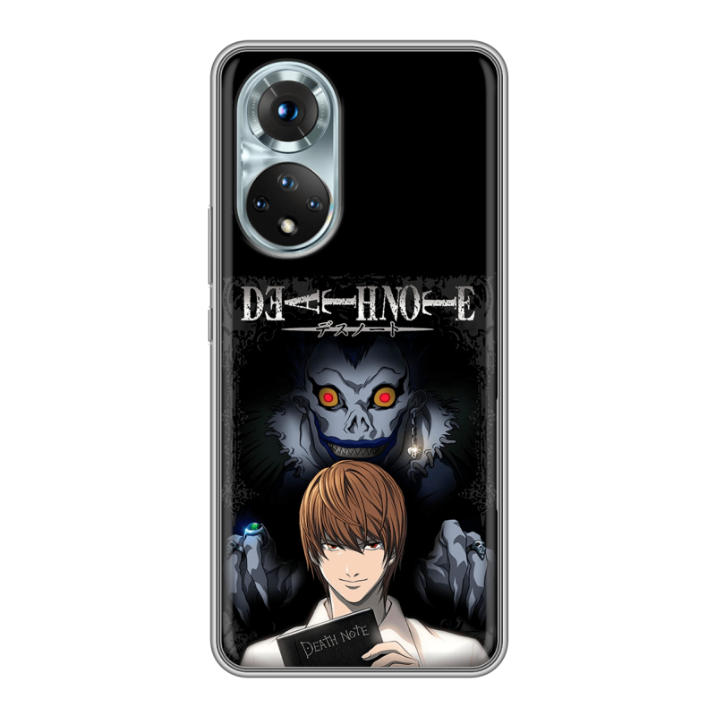 Силиконовый противоударный чехол на Huawei Honor 50 с принтом Death note Тетрадь смерти Силиконовый противоударный чехол на Huawei Honor 50 с принтом Death note Тетрадь смерти