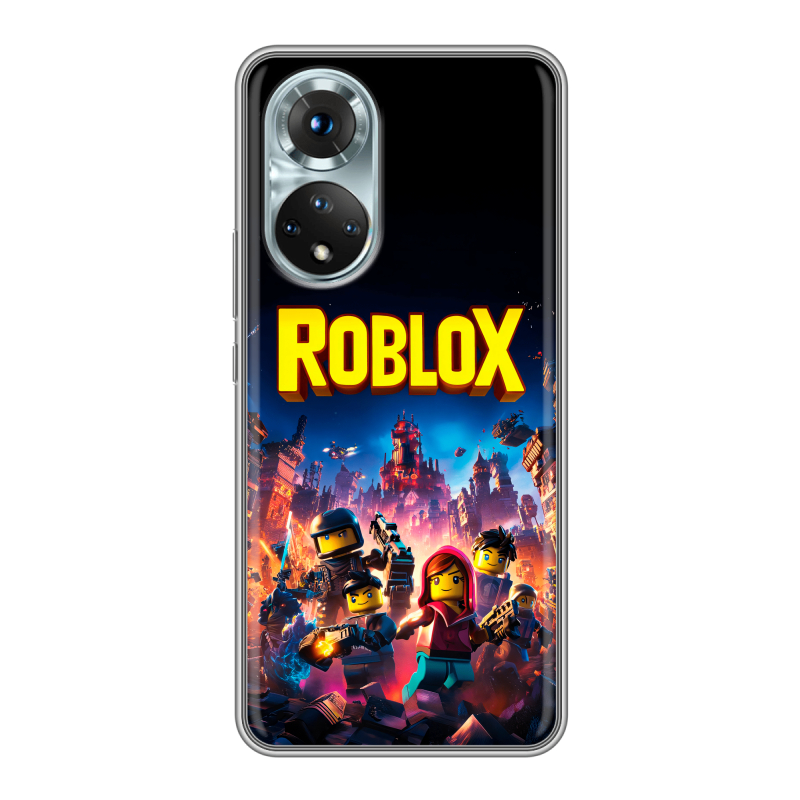 Силиконовый противоударный чехол на Huawei Honor 50 с принтом Roblox Роблокс Силиконовый противоударный чехол на Huawei Honor 50 с принтом Roblox Роблокс