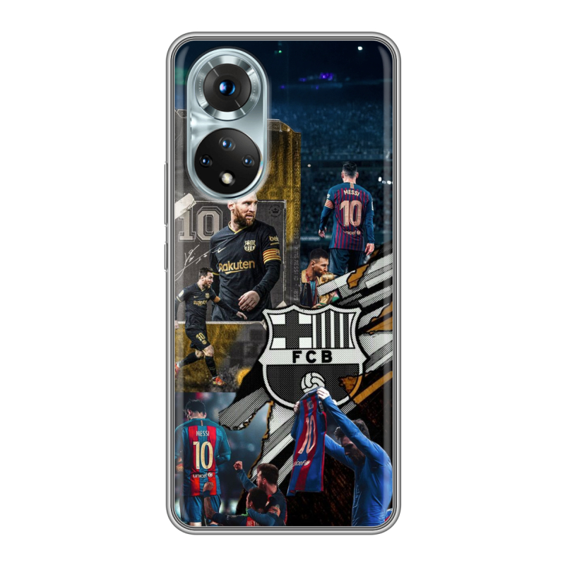 Силиконовый чехол на Huawei Honor 50 с принтом Messi Barcelona Силиконовый чехол на Huawei Honor 50 с принтом Messi Barcelona