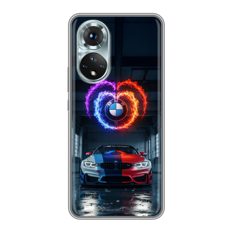 Силиконовый противоударный чехол на Huawei Honor 50 с принтом BMW БМВ Силиконовый противоударный чехол на Huawei Honor 50 с принтом BMW БМВ