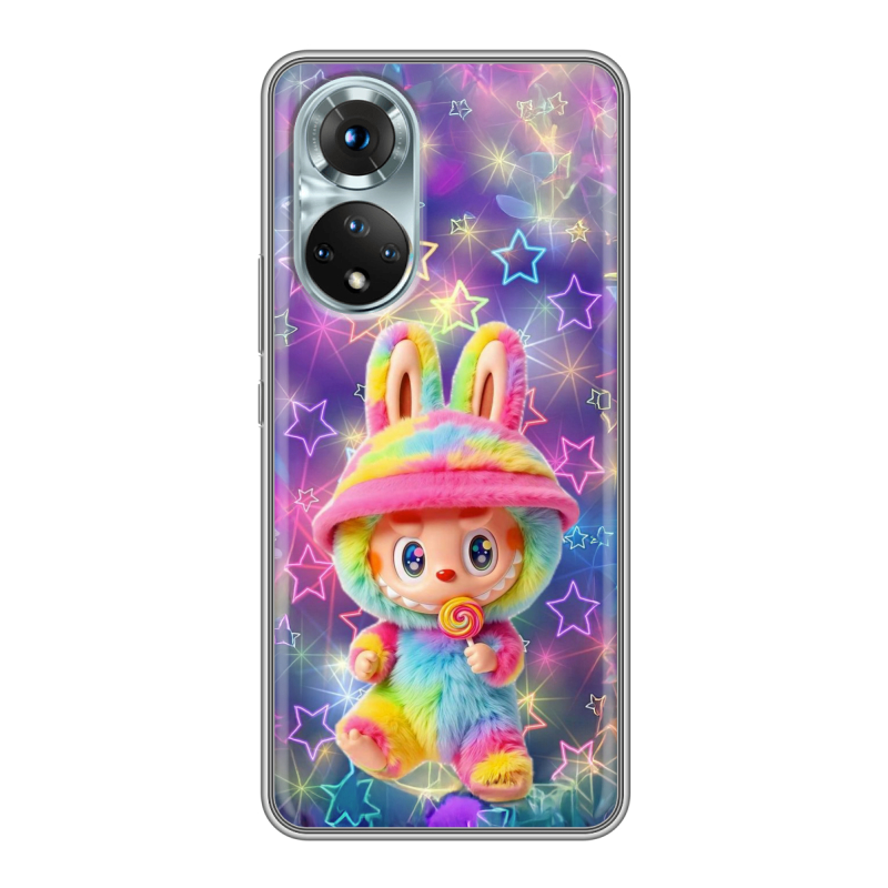 Силиконовый противоударный чехол на Huawei Honor 50 с принтом Labubu Лабубу Силиконовый противоударный чехол на Huawei Honor 50 с принтом Labubu Лабубу