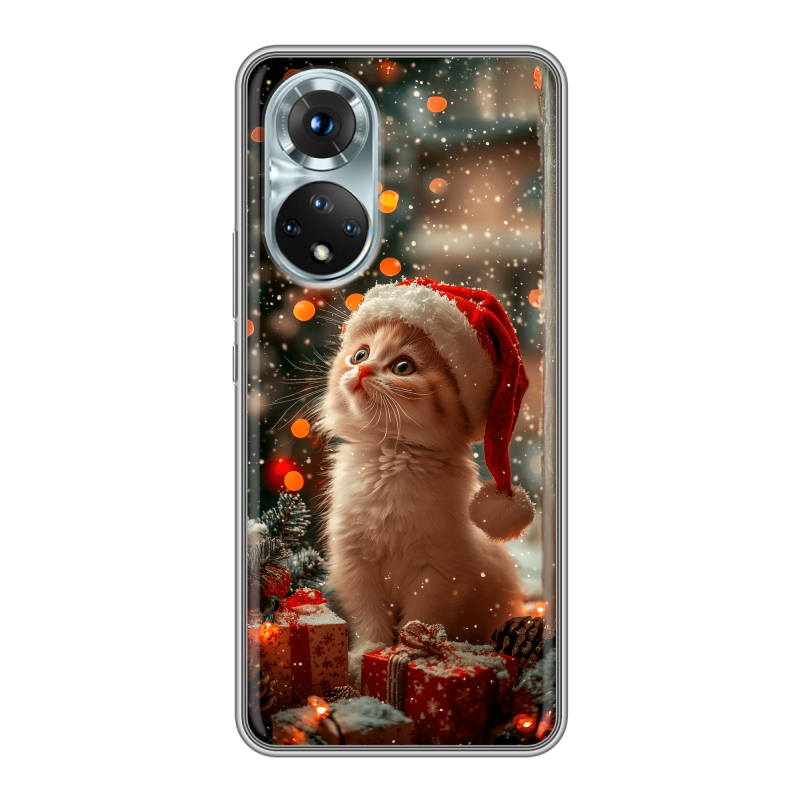 Силиконовый противоударный чехол на Huawei Honor 50 с принтом Новый год Силиконовый противоударный чехол на Huawei Honor 50 с принтом Новый год