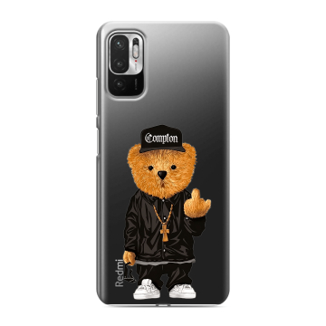 Силиконовый чехол на Xiaomi RedMi Note 10T с принтом Мишка Силиконовый чехол на Xiaomi RedMi Note 10T с принтом Мишка