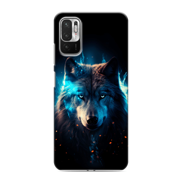 Силиконовый чехол на Xiaomi RedMi Note 10T с принтом Волк ночной Силиконовый чехол на Xiaomi RedMi Note 10T с принтом Волк ночной
