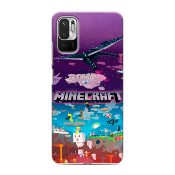 Силиконовый чехол на Xiaomi RedMi Note 10T с принтом Майнкрафт Minecraft Силиконовый чехол на Xiaomi RedMi Note 10T с принтом Майнкрафт Minecraft
