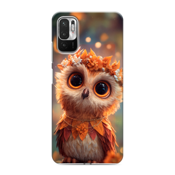 Силиконовый чехол на Xiaomi RedMi Note 10T с принтом Милая сова Силиконовый чехол на Xiaomi RedMi Note 10T с принтом Милая сова