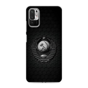 Силиконовый чехол на Xiaomi RedMi Note 10T с принтом Герб Флаг СССР Силиконовый чехол на Xiaomi RedMi Note 10T с принтом Герб Флаг СССР
