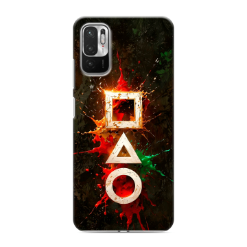 Силиконовый чехол на Xiaomi RedMi Note 10T с принтом Squid Game Игра кальмара