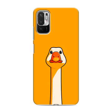 Силиконовый чехол на Xiaomi RedMi Note 10T с принтом Смешная утка Силиконовый чехол на Xiaomi RedMi Note 10T с принтом Смешная утка