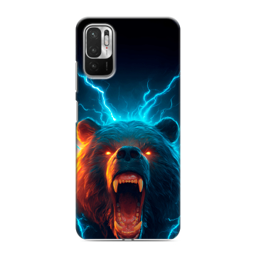 Силиконовый чехол на Xiaomi RedMi Note 10T с принтом Медведь Силиконовый чехол на Xiaomi RedMi Note 10T с принтом Медведь