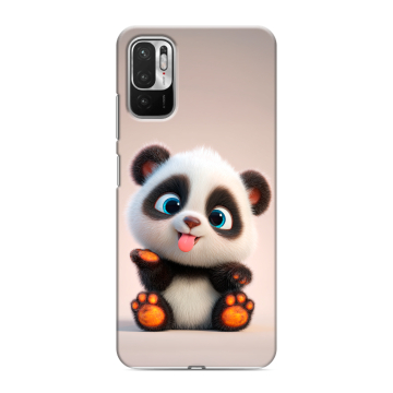 Силиконовый чехол на Xiaomi RedMi Note 10T с принтом милая панда Силиконовый чехол на Xiaomi RedMi Note 10T с принтом милая панда