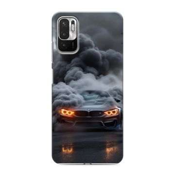 Силиконовый чехол на Xiaomi RedMi Note 10T с принтом BMW БМВ