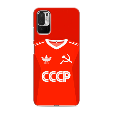 Силиконовый чехол на Xiaomi RedMi Note 10T с принтом Флаг Герб СССР Силиконовый чехол на Xiaomi RedMi Note 10T с принтом Флаг Герб СССР
