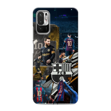 Силиконовый чехол на Xiaomi RedMi Note 10T с принтом Messi Barcelona Силиконовый чехол на Xiaomi RedMi Note 10T с принтом Messi Barcelona