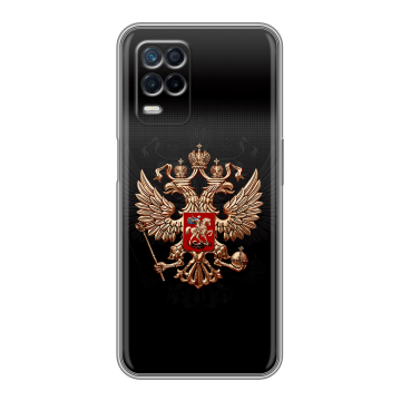 Силиконовый чехол на Realme 8 5G с принтом Герб России Силиконовый чехол на Realme 8 5G с принтом Герб России