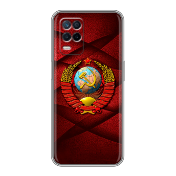 Силиконовый чехол на Realme 8 5G с принтом Герб СССР Силиконовый чехол на Realme 8 5G с принтом Герб СССР