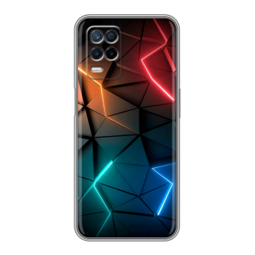 Силиконовый чехол на Realme 8 5G с принтом Абстракция неон Силиконовый чехол на Realme 8 5G с принтом Абстракция неон