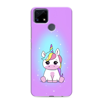 Силиконовый чехол на Realme C25 с принтом Единорог Силиконовый чехол на Realme C25 с принтом Единорог