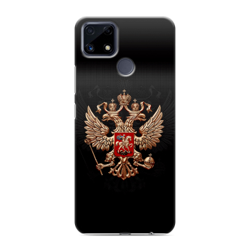 Силиконовый чехол на Realme C25 с принтом Герб России Силиконовый чехол на Realme C25 с принтом Герб России