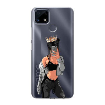 Силиконовый чехол на Realme C25 с принтом Женские принты Силиконовый чехол на Realme C25 с принтом Женские принты