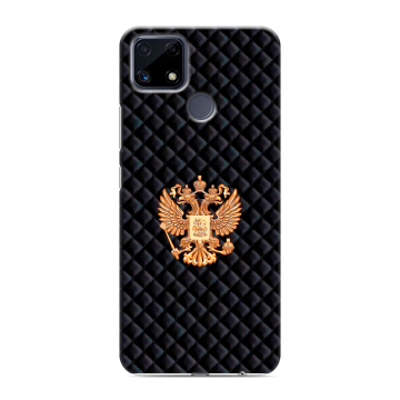 Силиконовый чехол на Realme C25 с принтом Герб России принт