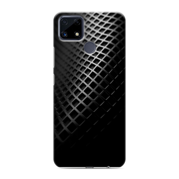 Силиконовый чехол на Realme C25 с принтом Текстура металла